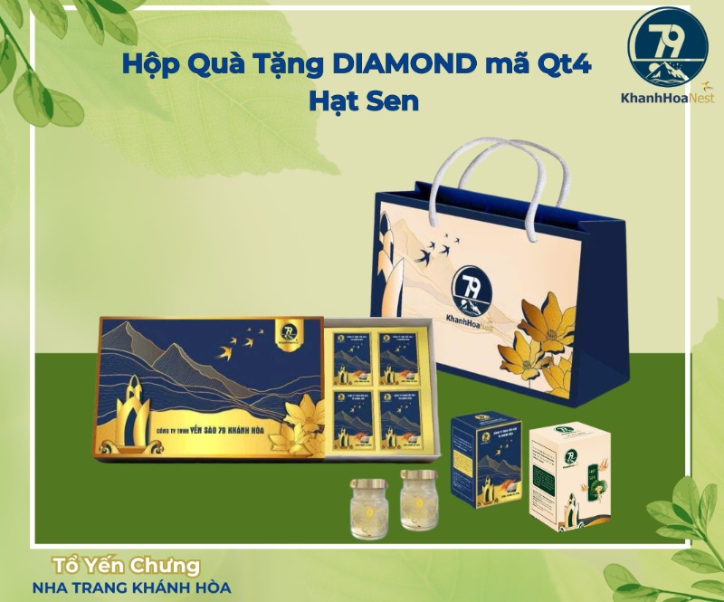 Hộp Quà Tặng DIAMOND mã Qt4 Hạt Sen